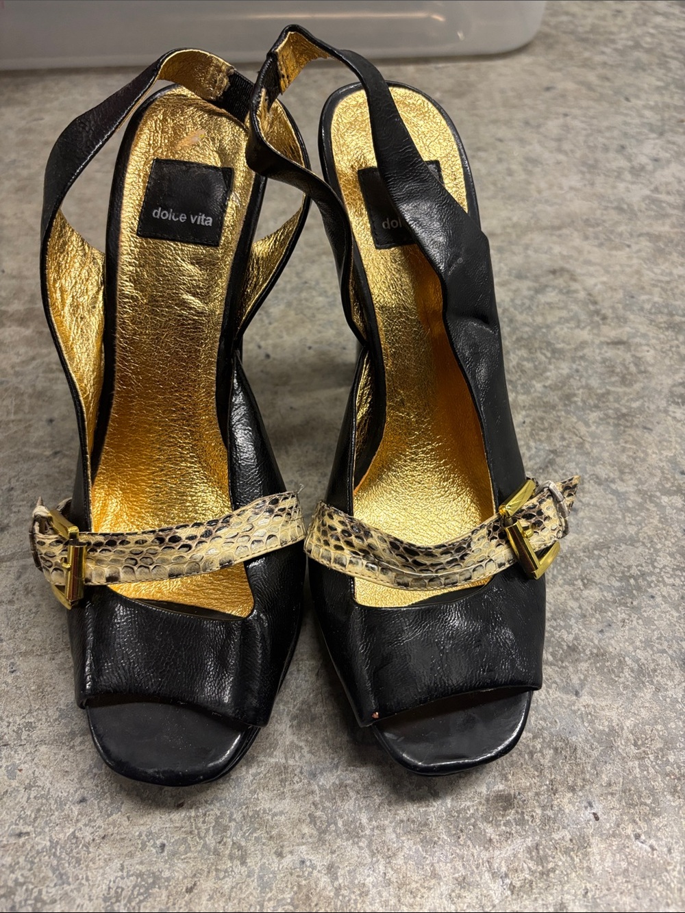 Dolce Vita slingback platform heels size 9 vintage
